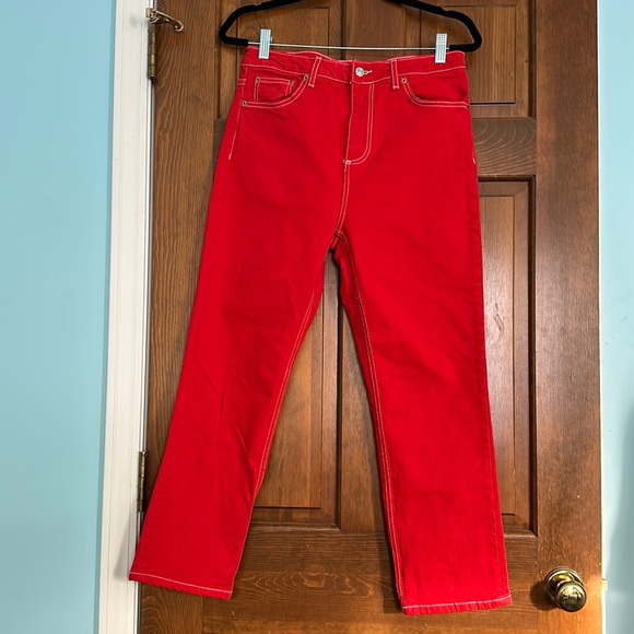 Topshop Denim - Red topshop denim